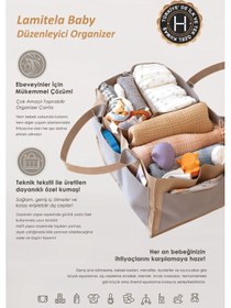 Resim Anne Bebek Bakım Çantası Xl Yenidoğan Alt Açma Değiştirme Düzenleyici Organizer - Lamitela Laci-Bej 