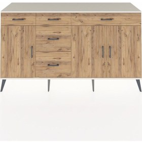 Resim Kronos Konsol 2 Raflı 5 Çekmeceli 3 Kapaklı 176x59x99 Aytaşı-çam Atlas Çam - Aytası 