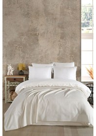 Resim Elart Miras Nevresimli Pike Takımı 220x240 Cm Krem 