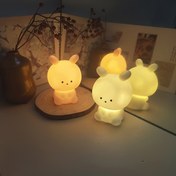 Resim LED Işık Kaynağı Cadılar Bayramı Tavşan Gece Lambası Düğme Pili ile Çalışır, Yatak Odası Yanı Başarı Tatili Doğum Günü Hediye Parti Dekorasyon Süsü, Arkadaşlara ve Akrabalar'a Hediye Edin 