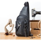 Resim Bull Captain 520 Telefon Hazneli Crossbody Göğüs Çantası Siyah 