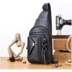Resim Bull Captain 520 Telefon Hazneli Crossbody Göğüs Çantası Siyah 