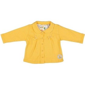 Resim Yakalı Hırka Kız Bebek Sarı Sarı 