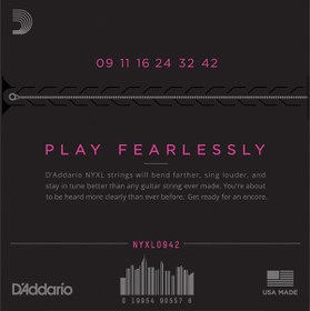 Resim D'Addario NYXL0942 NYXL Nickel Elektro Gitar Teli - Super Light (9-42) 