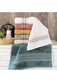 Resim Orient Nakışlı Çeyizlik 6lı Bambu El Yüz Havlusu 50x90 Cm Çok Renkli 