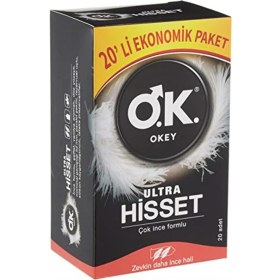 Resim Okey Ultra Hisset 20'Li Ekonomik 1 Paket (1 X 20 Adet) Prezervatif 