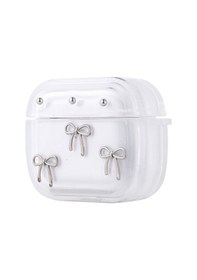 Resim Ekılıf - Apple Uyumlu AirPods 3. Nesil - Kılıf Airbag Tasarımlı Simli Şeffaf Kutup Kılıf - Airbag 44 - Fiyonk - T36622 Fiyonk 