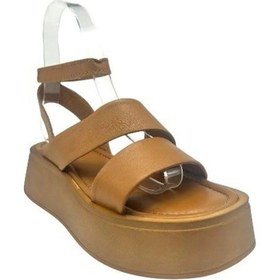 Resim Kemal Tanca 862 M-48 Kadın Dolgu Topuklu Sandalet Taba 