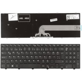 Resim Dell Inspiron 15-5555, 15-5558, 15-5559 Notebook Klavye (Siyah TR) ( Pars power ) Siyah Çerçeveli 173286 