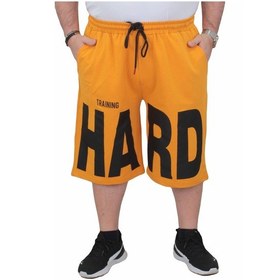 Resim Moc Grande Mocgrande Erkek Büyük Beden Penye Şort Hard 24631 Hardal-Hardal 