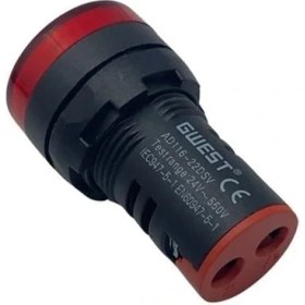 Resim 24V-550V Dijital Voltmetre (Ledli) (22/29.5 Mm) Kırmızı 