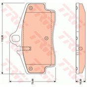 Resim TRW GDB1757 Fren Balatası Arka 112Mm Boxster Cayman 99- Tamir Takım Kit 