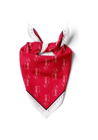 Resim K.atatürk İmza Desen Bandana/fular Kırmızı 