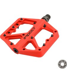 Resim Heugers Comp Çivili Pedal – Dayanıklı Plastik, Kompozit Rulmanlı, Turuncu 