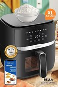 Resim Goldmaster Bella 1700W XL Dokunmatik Cam Kapaklı Aydınlatmalı 3 KG Tartı Fonksiyonlu Airfryer Sıcak Hava Fritözü 