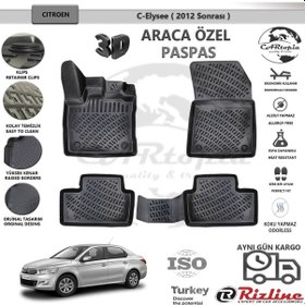 Resim Citroen C-Elysee / 2012 Sonrası / Siyah / Rizline Paspa 
