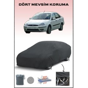 Resim Breen Ford Focus 1 Sedan ile Uyumlu Oto Branda, Araba Brandası, Su ve Güneş Geçirmez Araba Çadırı 