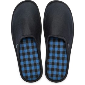 Resim Twigy kare Lacivert Erkek Ev Terliği Ses Cıkarmaz Taban 