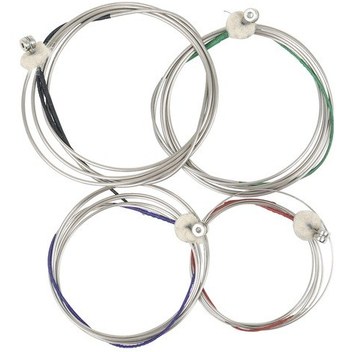 Bd102 4 Telli Kontrbas Tel Takımı Çelik-nikel Sargı Gümüş Ve Gri