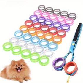 Resim 10 Adet Silikon Parmak Yüzüğü ile Kedi Köpek Tırnak Makası Profesyonel Evcil Hayvan Bakım Makesi Koruyucu Ekim İnceltme Macunlar 