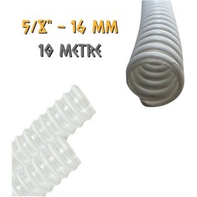 Resim Güneş Spiral Şeffaf Klima Hortumu 5/8" - 16 Mm. - 10 Metre 