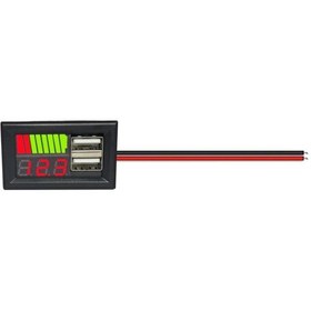 Resim Dijital Voltmetre USB Çıkışlı Pil Kapasite Göstergesi 