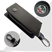Resim Oto Tuning Lüks Deri Cüzdan - Alfa Romeo Uyumlu Lüks Gerçek Deri Cüzdan Anahtarlık 