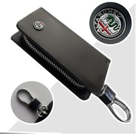 Resim Oto Tuning Lüks Deri Cüzdan - Alfa Romeo Uyumlu Lüks Gerçek Deri Cüzdan Anahtarlık 