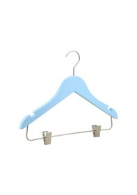 Resim Nyn Ahşap 3-7 Yaş Mandallı Çocuk Askısı Mavi Renk 4 Adet 