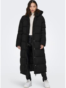 Resim Only Kadın Onlann Kapüşonlu Uzun Puffer Mont 15287913 Siyah 