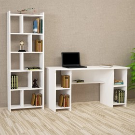 Resim Kalender Dekor Avel-Twins Snow 145 cm Çalışma Masası Takımı 
