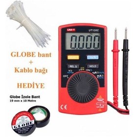 Resim Ut 120c Prof. Cep Tipi Dijital Multimetre Ölçü Aleti+bant 