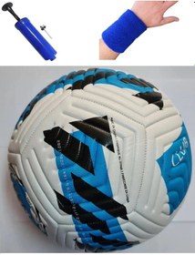 Resim Avessa Futbol Topu + Pompa Sert Zemin Halı Saha Beyaz - Mavi 