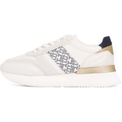 Resim Tommy Hilfiger LUX MONOGRAM RUNNER Kadın Beyaz Sneaker FW0FW08387YBL 