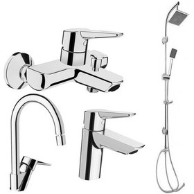 Resim Artema Solid S Batarya Seti + Gms Karine Tepe Yağmurlama Duş Takım Krom 