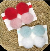 Resim Kız Çocuk/bebek 4'lü Ponponlu Bandana Seti 
