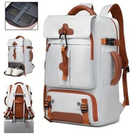 Resim Cordial Enoshı Simli Gri Büyük Kapasiteli Laptop Sırt Çantası Ayarlanabilir Askı Dayanıklı 17 İnç Uyumlu Arka Kapak 