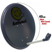 Resim Antenci 40cm Karavan Çanak Anten Seti Next Çiftli LNB +Digital Uydu Bulucu 