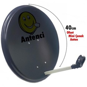 Resim Antenci 40cm Karavan Çanak Anten Seti Next Çiftli LNB +Digital Uydu Bulucu 