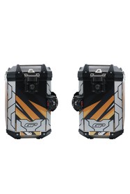 Resim GP KOMPOZİT DSN07 Universal 40 lt x 2 Desenli Alüminyum Motosiklet Yan Çanta Seti 
