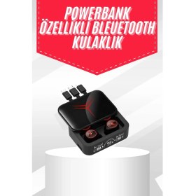Resim Techno Stock Tws Powerbank Kutulu Dijital Göstergeli Bluetooth Kulaklık Kablosuz Kulakiçi Kulaklık 