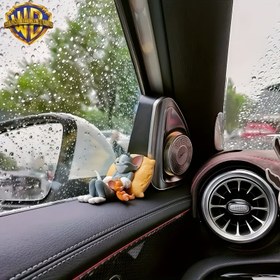 Resim Şirin çizgi film kedi ve fare araba süsleri - Tom ve Jerry araç içi dekorasyonu (Güç kaynağı olmadan) 
