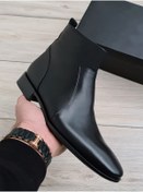 Resim Özel Yapım İTALYAN MODEL SİYAH ERKEK HAKİKİ DERİ FERMUARLI TAKIM ELBİSE ERKEK BOT 
