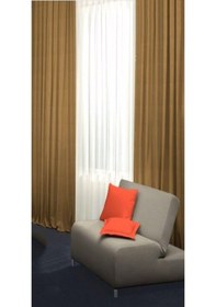 Resim Açık Hardal Ada Fon Perde Normal Pile 1'e 2,5 Pile-açık Hardal Açık Hardal 