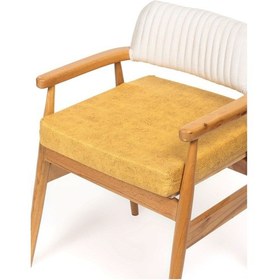 Resim 50x50x8cm Sandalye Minderi Dayanaklı Fermuarlı Yıkanabilir Kumaş Bahçe-balkon Minderi 1adet Sarı Mavi 