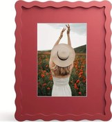 Resim Sunshine022 Kırmızı 8x10 İnç Dalgalı Duvar Ve Masaüstü Fotoğraf Çerçevesi - Modern Dekor 