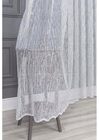 Resim Caserta Cam Kırığı Ağaç Kabuğu Desen Beyaz Düz Örme Tül Perde 1.sınıf Kalite Beyaz - Ekru 