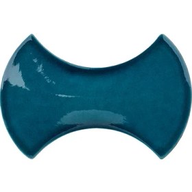 Resim Can Seramik 12 x 20 cm Turkuaz Kabartmalı Kemik Çini Karo (5'li 1 Paket) 