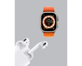 Resim Normadia Çiftli Akıllı Saat ve Kablosuz Kulaklık Seti, Şık ve Fonksiyonel Teknoloji 