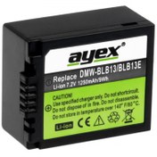 Resim Ayex Panasonic G1, G2, G10 GH1 İÇİN DMW-BLB13 Batarya 